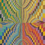 Quarteto Geométrico – óleo sobre madeira, 1,83 x 2,75 m – 2001. Acervo do artista.