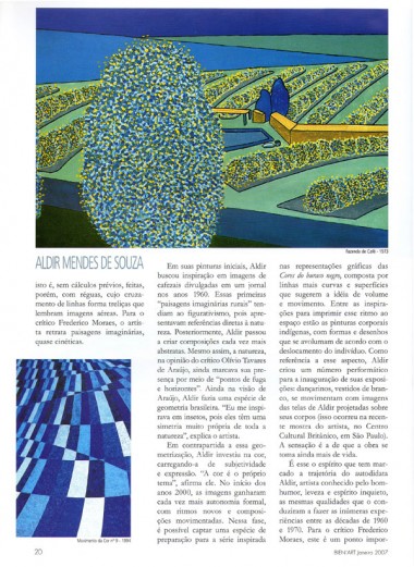 Alessandra Simões para Revista Bien'Art, janeiro de 2007. página 3.