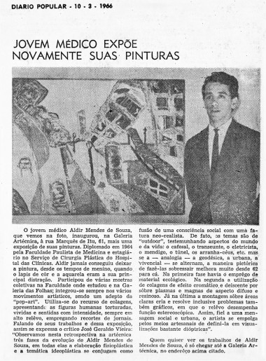 Mario Schenberg para o Diário Popular, 10 de março de 1966