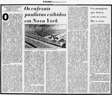 Sonia Nolasco Ferreira de NY para o jornal O Globo, 19/12/1977