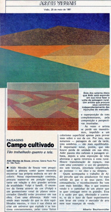 Alberto Beuttenmüler para Revista Visão, 25/05/1981