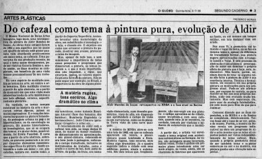 Frederico Morais para o jornal O Globo, 03/07/1986