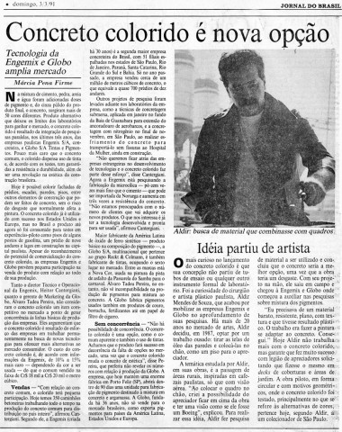 Márcia Pena Firme para Jornal do Brasil, 03/03/1991