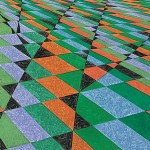 Quarteto dos Triângulos Pretos/Verdes – óleo sobre tela, 1,40 x 0,90 m – 2000. Acervo do artista.