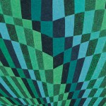 Big-Bang Verde Esmeralda – óleo sobre tela, 1,50 x 1,00 m – 2002. Acervo do Artista.