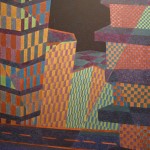 Relatividade Metropolitana nº 33 – óleo sobre tela, 1,10 x 1,70 m – 1991. Acervo do Centro Cultural da Cidade de São Paulo – CCSP