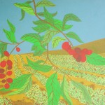 Cafezal – óleo sobre tela, 1,10 x 0,80 m – 1974. Acervo do artista.