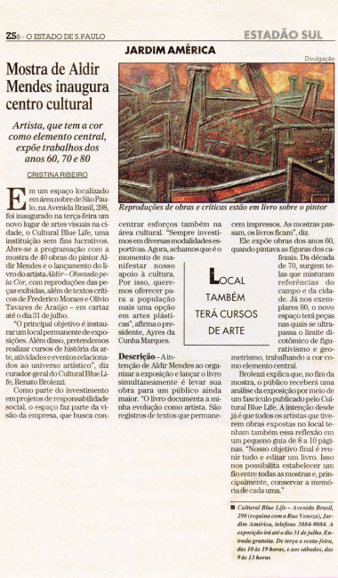 Cristina Ribeiro, O Estado de S. Paulo, 06/06/2003