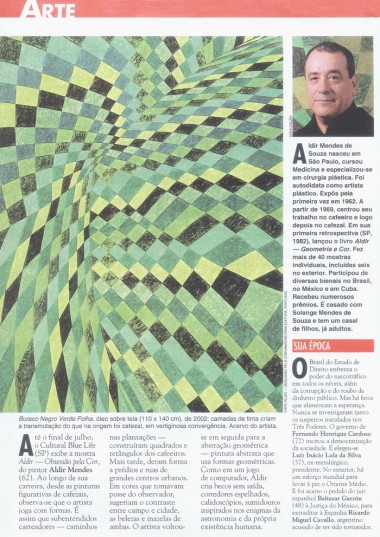 Revista Caras, julho de 2003