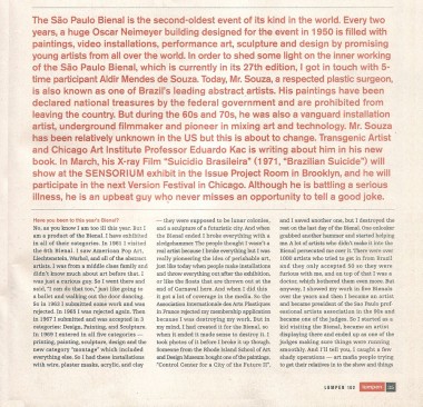 Entrevista por Brian Mier para The Lumpenpedia, edição 106, dezembro de 2006. página 1.
