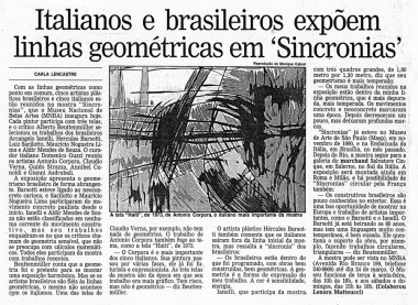 Carla Lencastre para o jornal O Globo, 27/02/1991